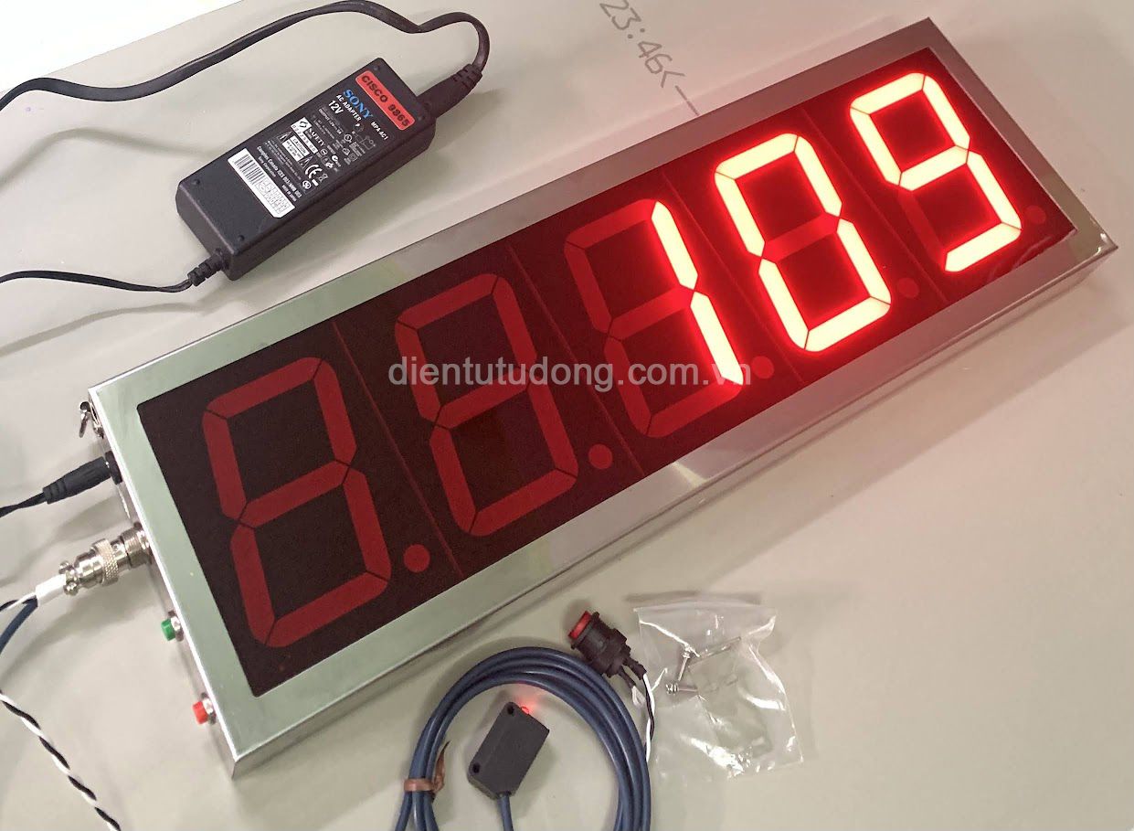 Bộ đếm sản phẩm 5 số lớn-cảm biến quang Bộ đếm sản phẩm 5 số lớn-cảm biến quang